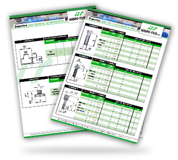 catálogo de Soportes componentes standard, doble y pesada